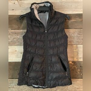 Calvin Klein Black Quilted Puffer Vest with High Collar